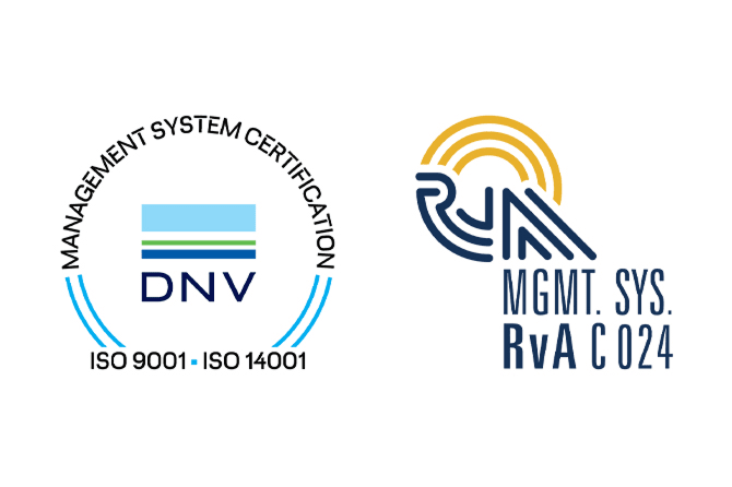 ISO 9001認証取得・ISO 14001 登録
